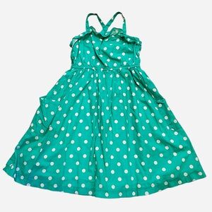 Mini Boden 9-10 tank summer dress polka dots